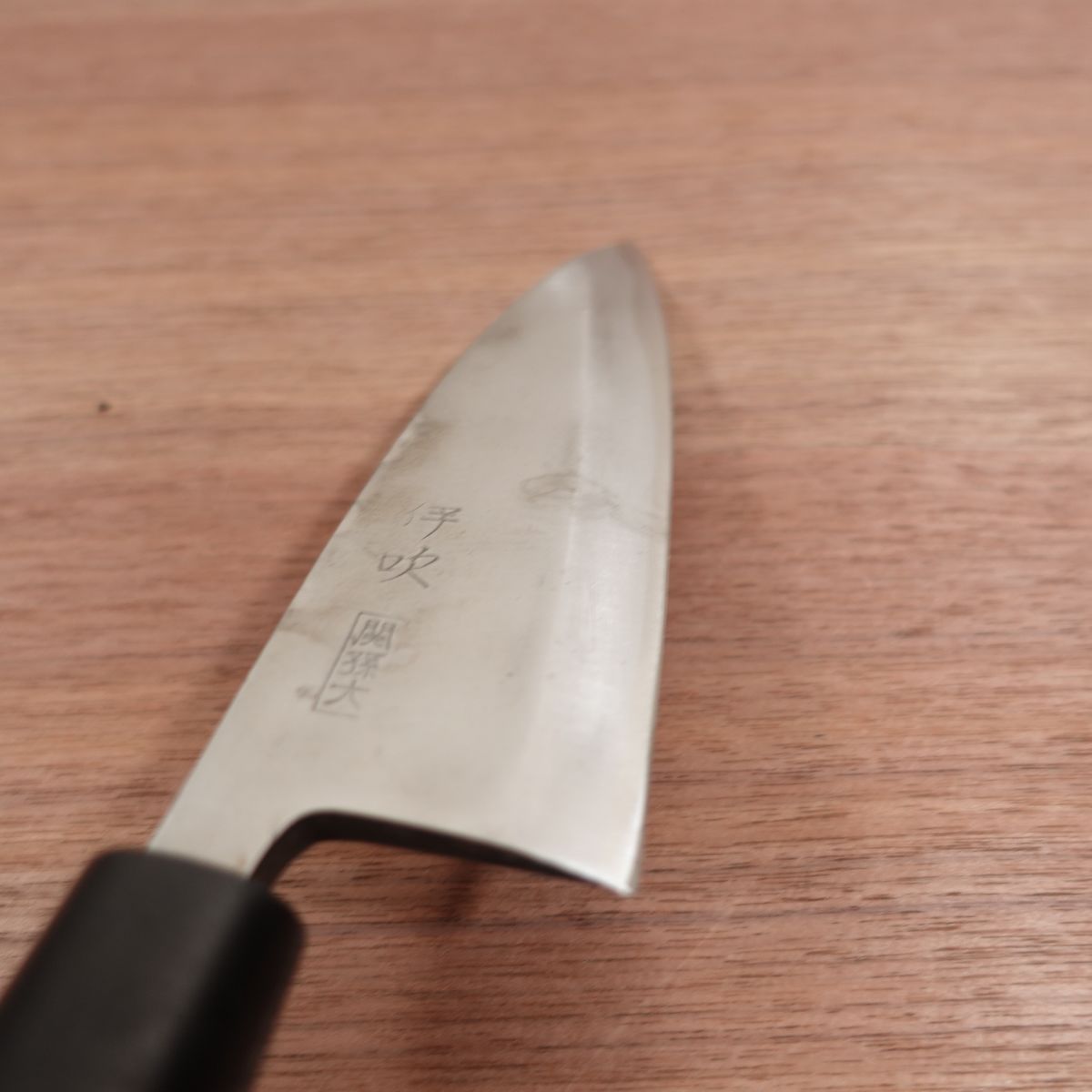 Ibuki Deba Knife, Sharpened, Seki Magoroku, Scratch on Spine, 155mm