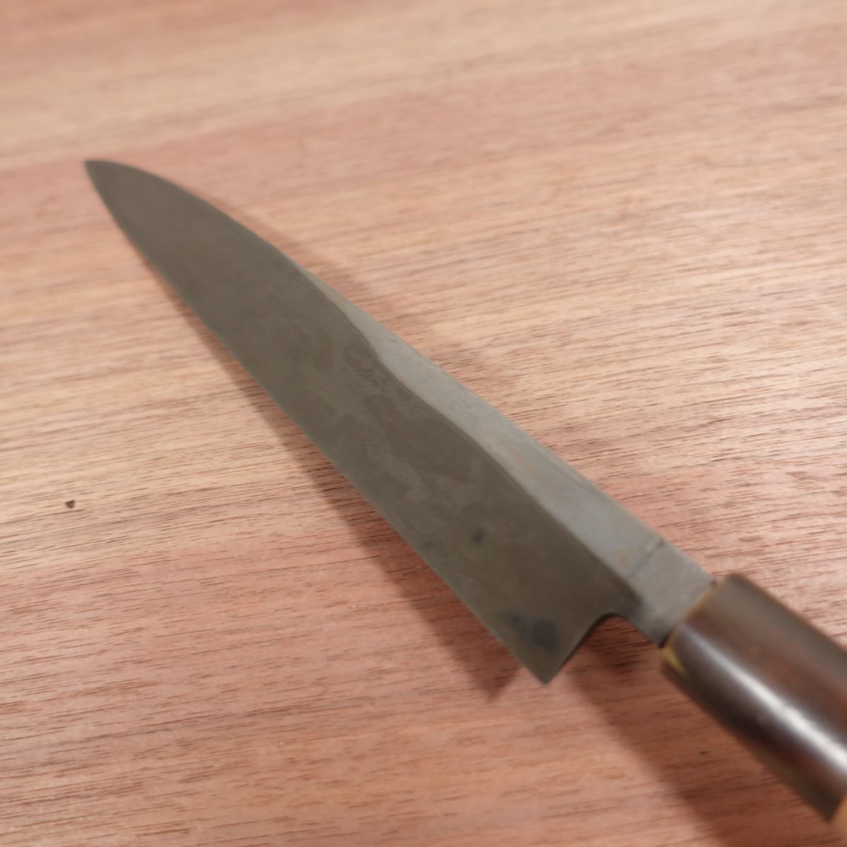 [HYPER REBORN] Yukifuji Yanagiba Knife, Sharpened, Black Oxide Finish, Water Buffalo Handle, Sashimi Knife, Lightly Used, Stored Item, 240mm