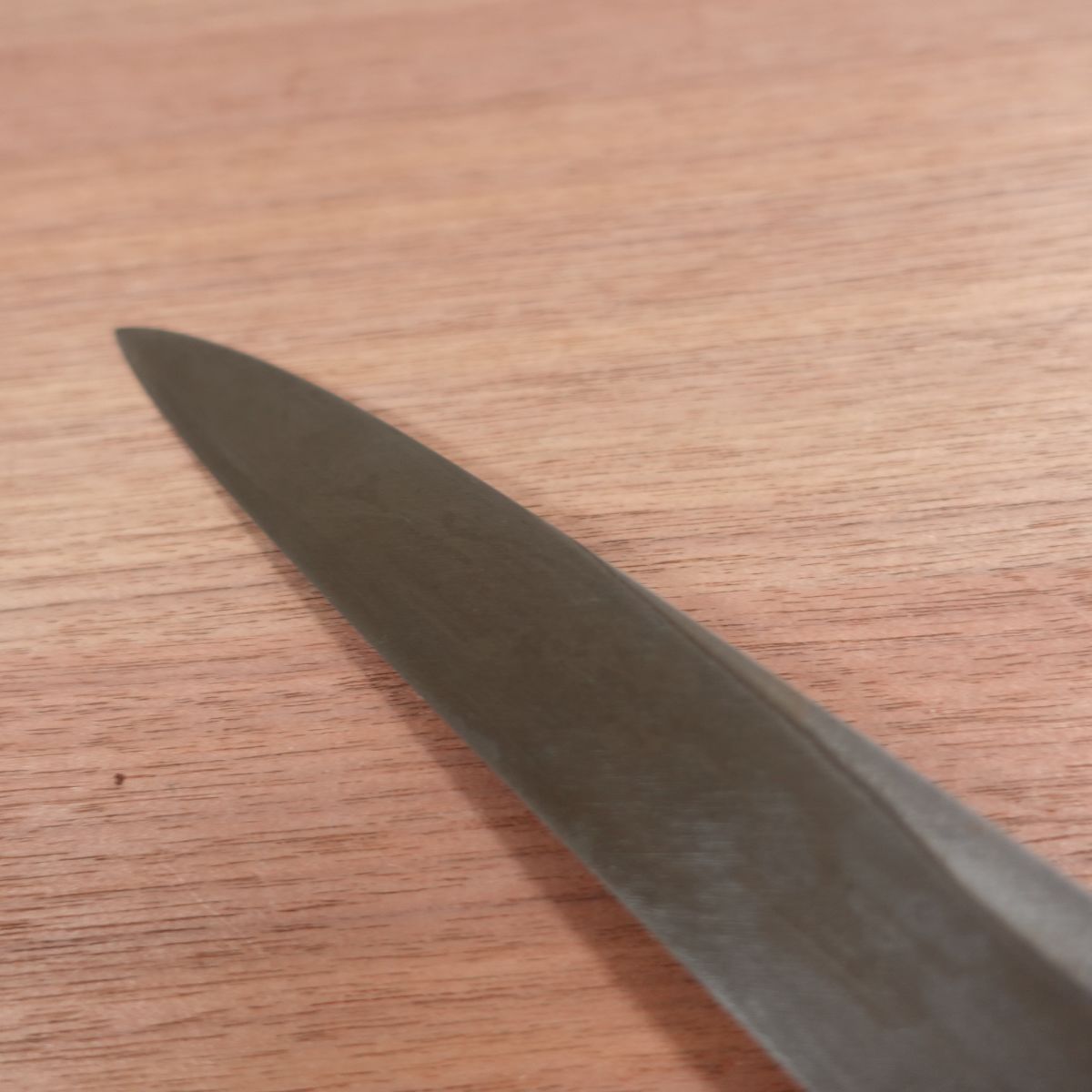 [HYPER REBORN] Yukifuji Yanagiba Knife, Sharpened, Black Oxide Finish, Water Buffalo Handle, Sashimi Knife, Lightly Used, Stored Item, 240mm