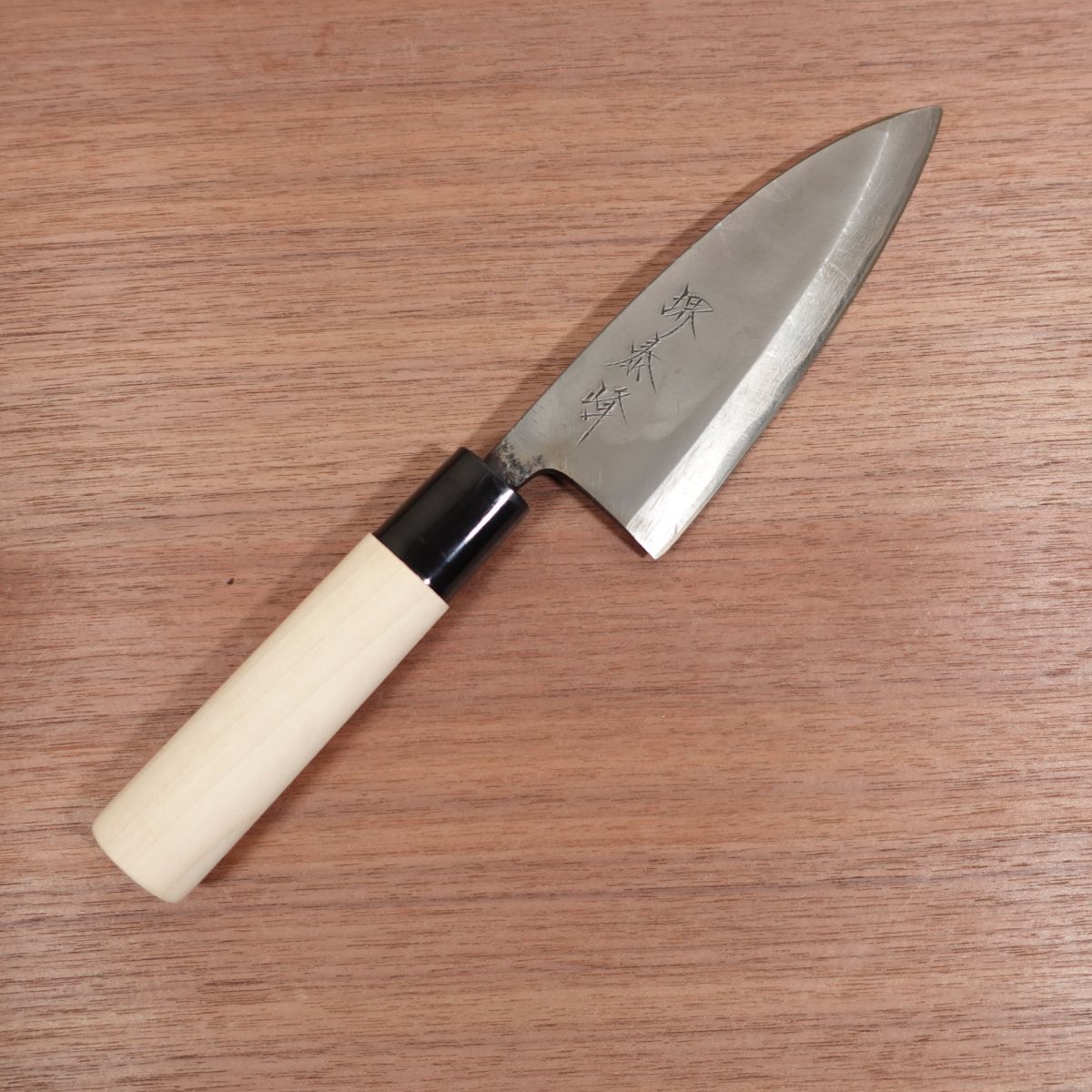 [HYPER REBORN] Sakai Yasumine Deba Knife, Sharpened, Black Oxide Finish, Carbon Steel, Single Bevel, Small Size, 140mm