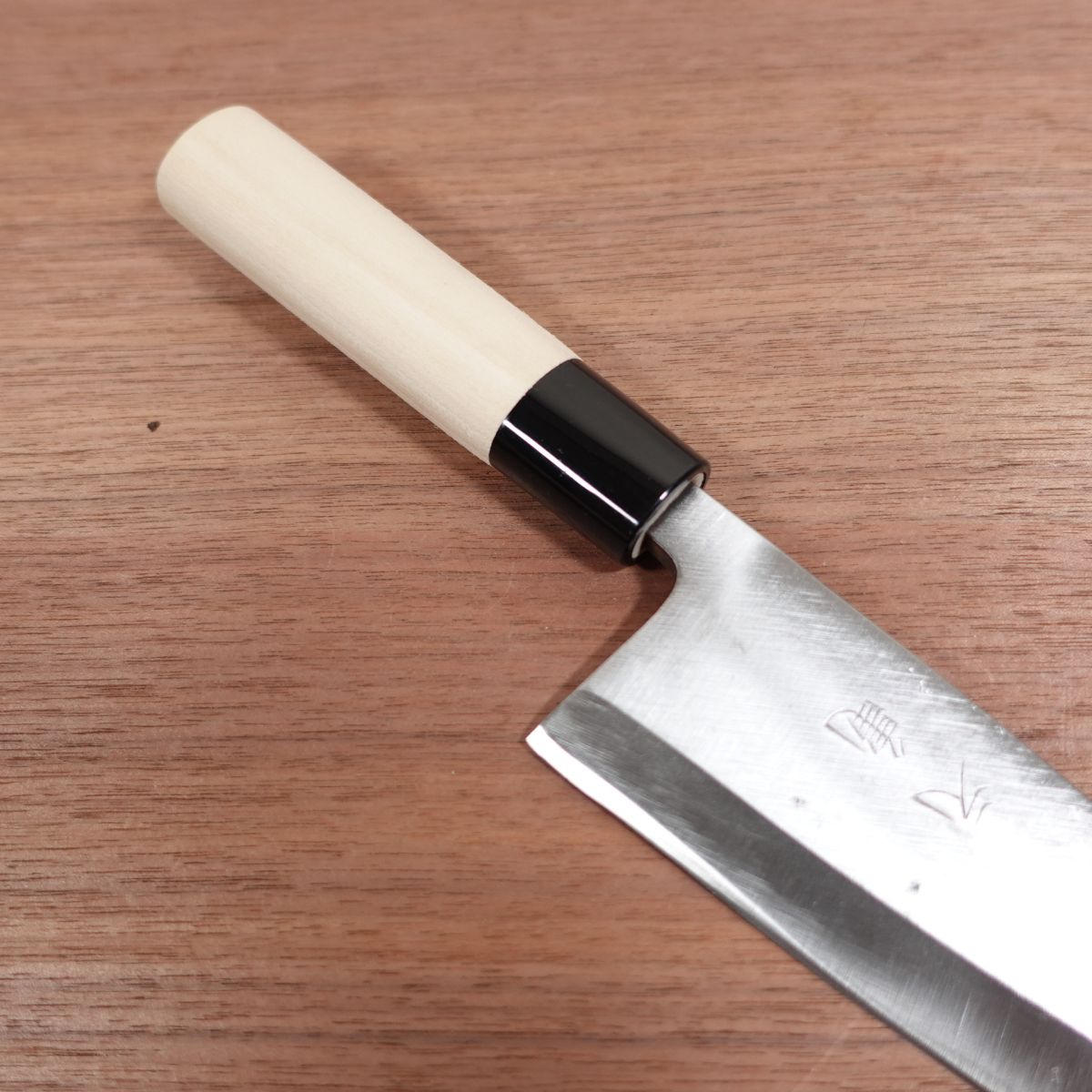 Genki Deba Knife, Sharpened, Carbon Steel, Single Bevel, Handle Like New, 150mm