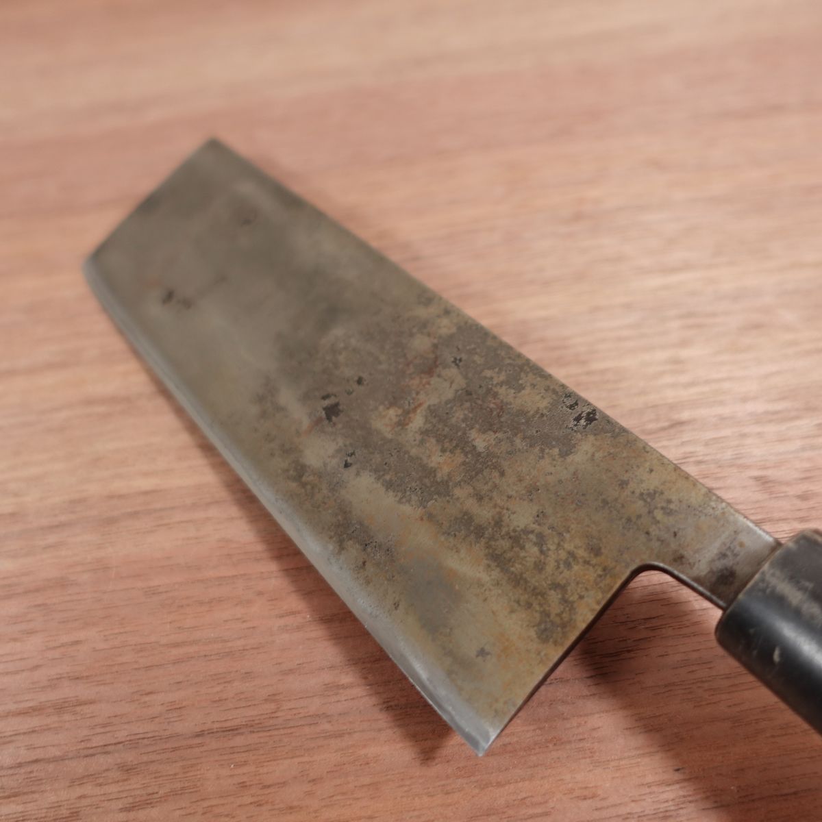 [HYPER REBORN] Aritsugu Nakiri Knife, Sharpened, Black Oxide Finish, Water Buffalo Handle, Heavy-Duty, Nakiri, 165mm