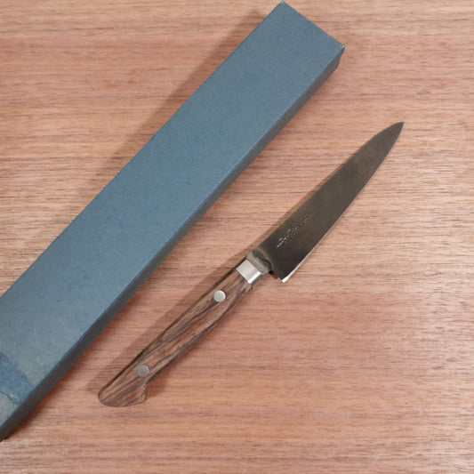 [HYPER REBORN] Higashi Masamune Petty Knife, Sharpened, Black Oxide Finish, Fruit Knife, Boxed, 120mm
