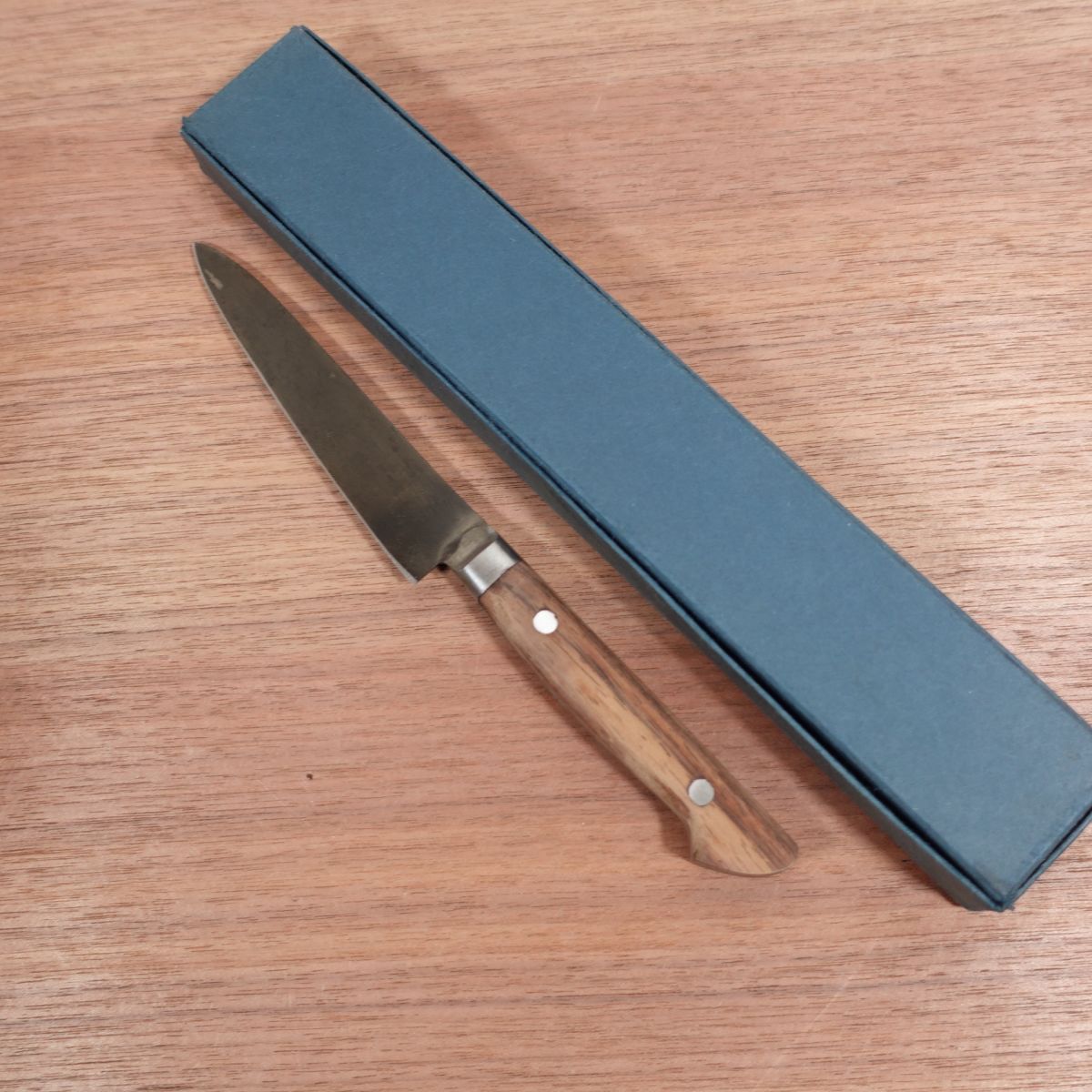 [HYPER REBORN] Higashi Masamune Petty Knife, Sharpened, Black Oxide Finish, Fruit Knife, Boxed, 120mm