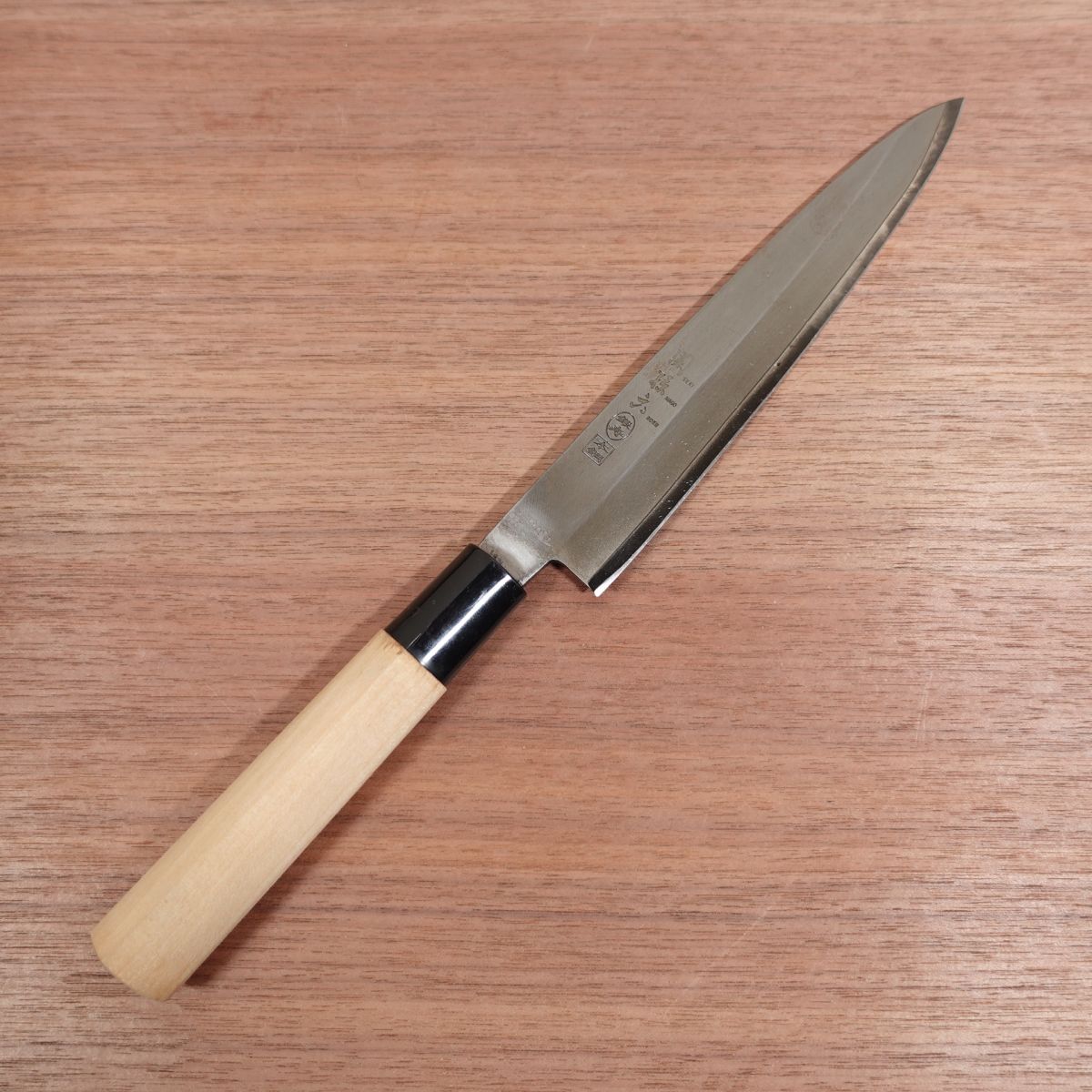 [HYPER REBORN] Seki Magoroku Yanagiba Knife, Sharpened, Black Oxide Finish, Sashimi Knife, Ginju, Honko Steel, 180mm