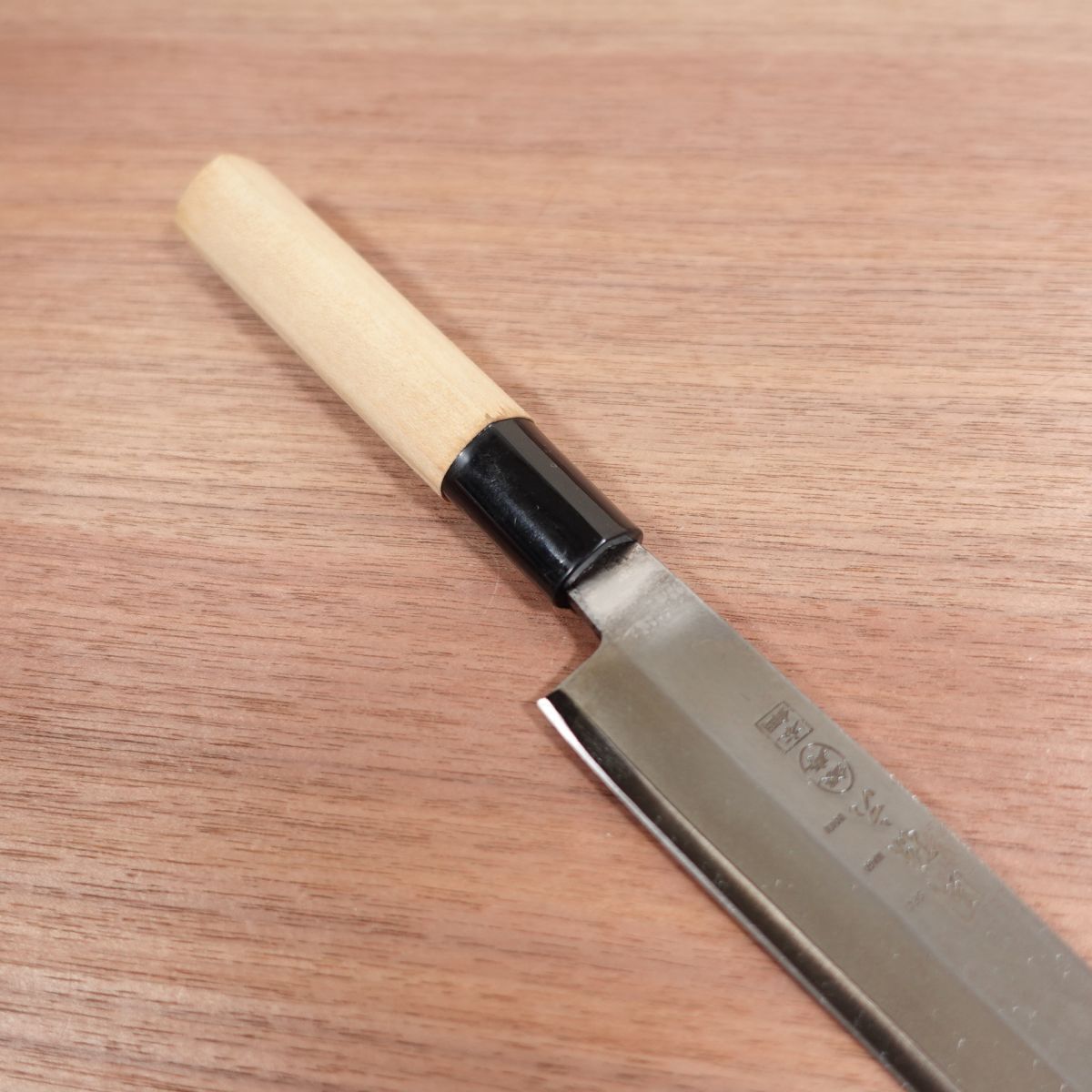 [HYPER REBORN] Seki Magoroku Yanagiba Knife, Sharpened, Black Oxide Finish, Sashimi Knife, Ginju, Honko Steel, 180mm