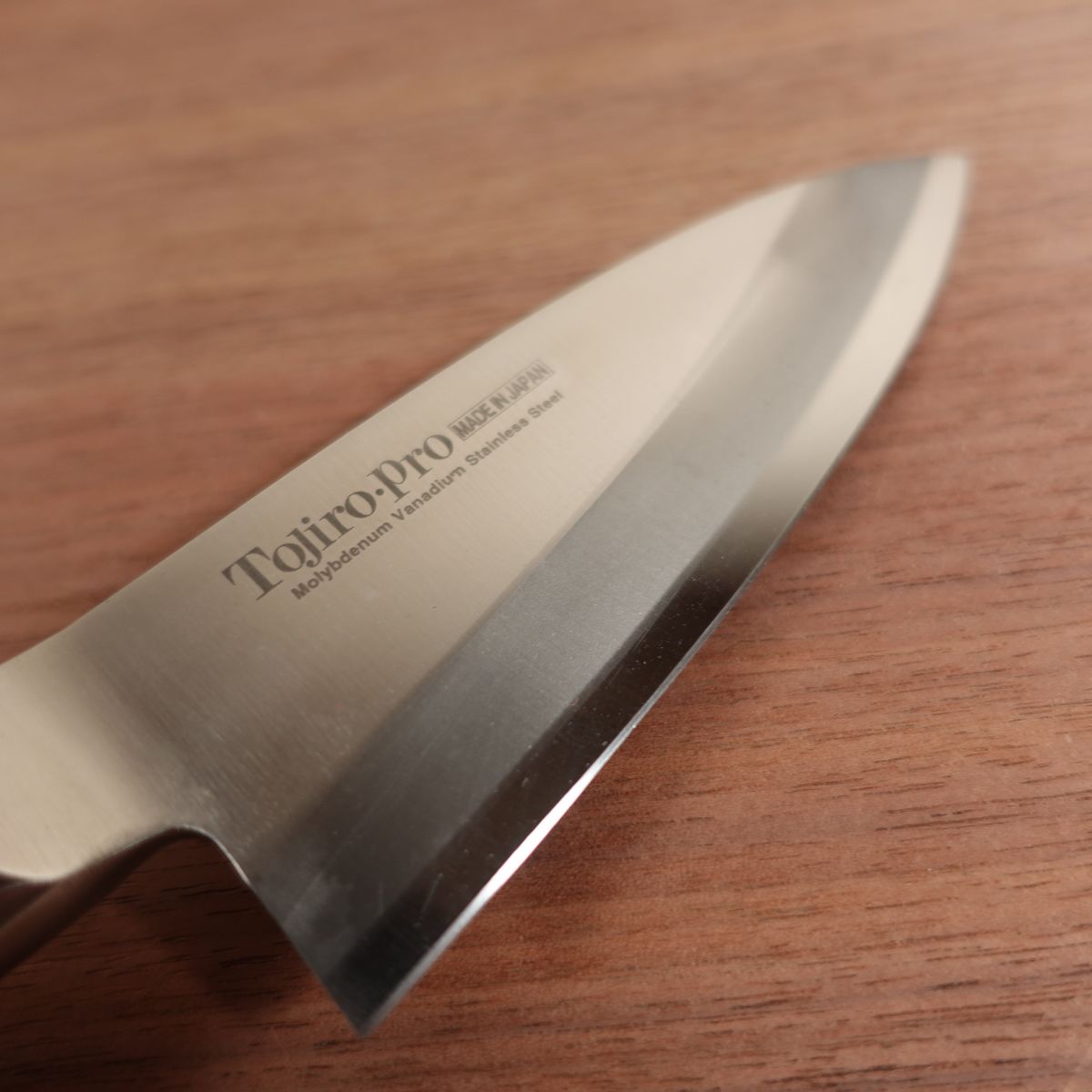 Tojiro Pro Ajikiri Knife, Sharpened, Ko-Deba, Stainless Steel, Mirror-Polished Edge, Ajikiri, Nearly Unused Stored Item, Single Bevel, 120mm