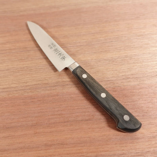 Kura Ichimonji Petty Knife, Sharpened, Fruit Knife, Garnishing Knife, Stainless Steel, Double Bevel, 115mm