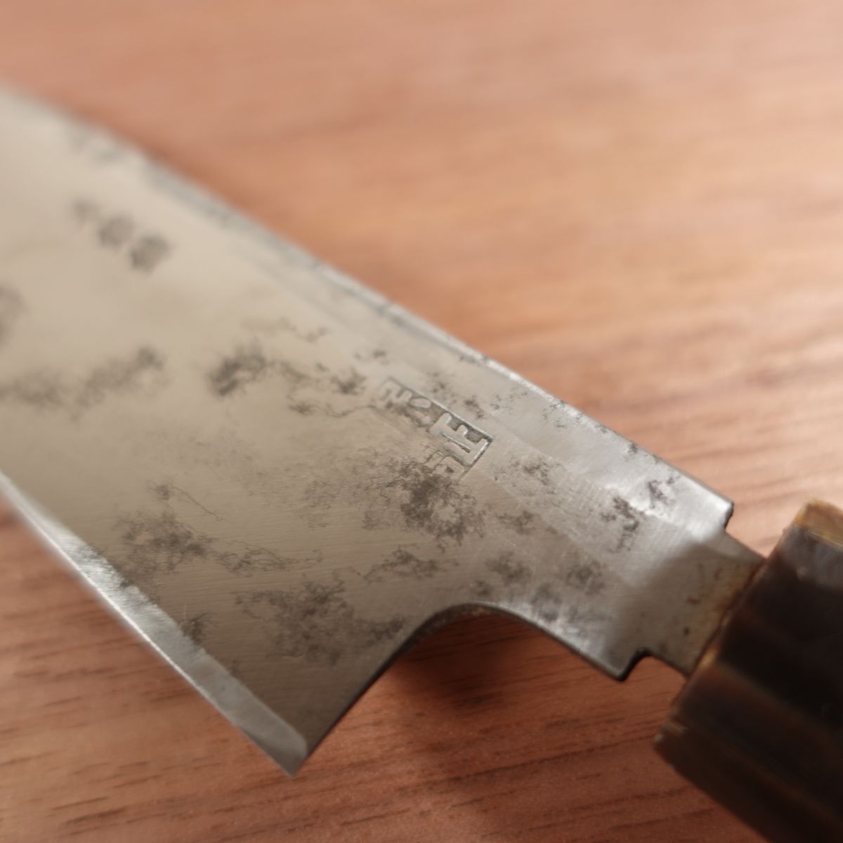 Muneyoshi Mukimono Buffalo Horn Handle Hand Forged Single Bevel 120mm