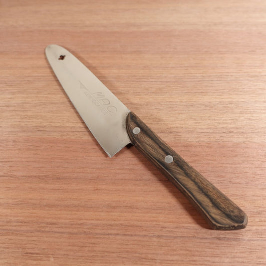 MAC Santoku Knife, Sharpened, All-Purpose Knife, Rounded Gyuto, Flower-Shaped Holes, Stainless Steel, Double Bevel, 165mm