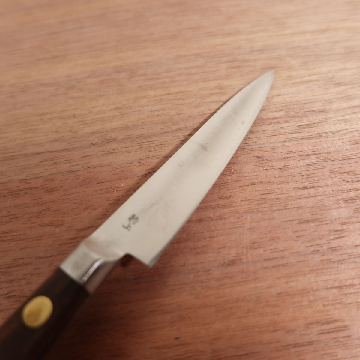 Sakai Ichimonji Mitsuhide Petty Knife, Sharpened, Supreme Grade, Mini Petty, Carbon Steel, 90mm