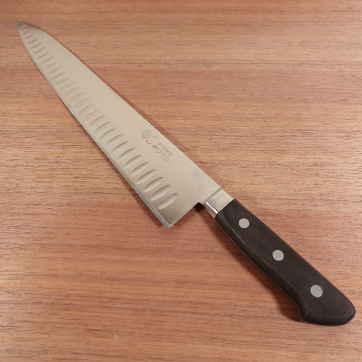 Sakai Ichimonji Mitsuhide SWORD Gyuto, Sharpened, Dimpled, Stainless Steel, 330mm
