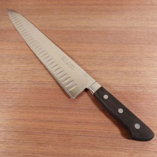 Sakai Ichimonji Mitsuhide SWORD Gyuto, Sharpened, Dimpled, Stainless Steel, 330mm