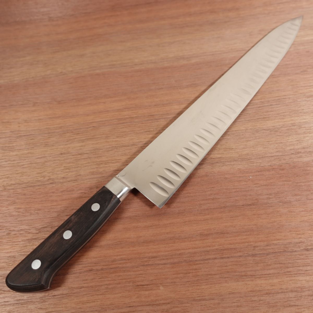Sakai Ichimonji Mitsuhide SWORD Gyuto, Sharpened, Dimpled, Stainless Steel, 330mm