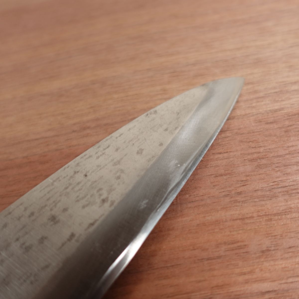 Heihachi Large Deba Knife, Sharpened, Water Buffalo Handle, Carbon Steel, Single Bevel, 210mm