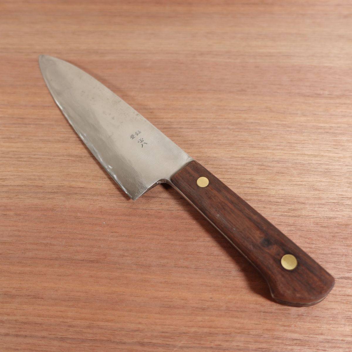 Heihachi Western-Style Deba Knife, Sharpened, Thick-Bladed, Double Bevel, Carbon Steel, 190mm