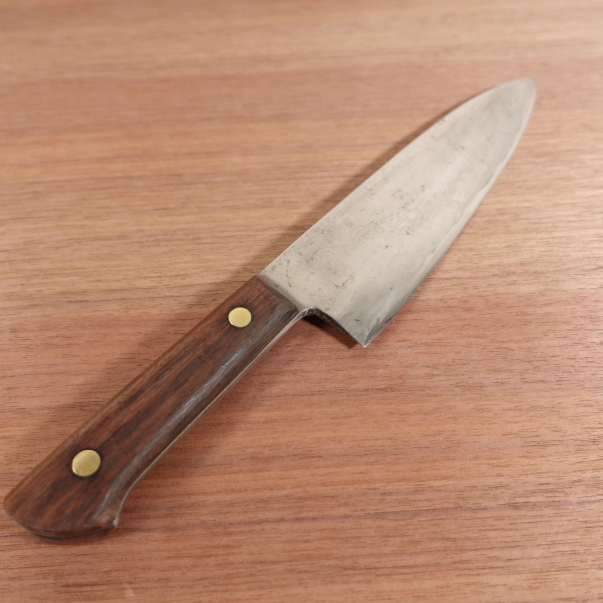 Heihachi Western-Style Deba Knife, Sharpened, Thick-Bladed, Double Bevel, Carbon Steel, 190mm