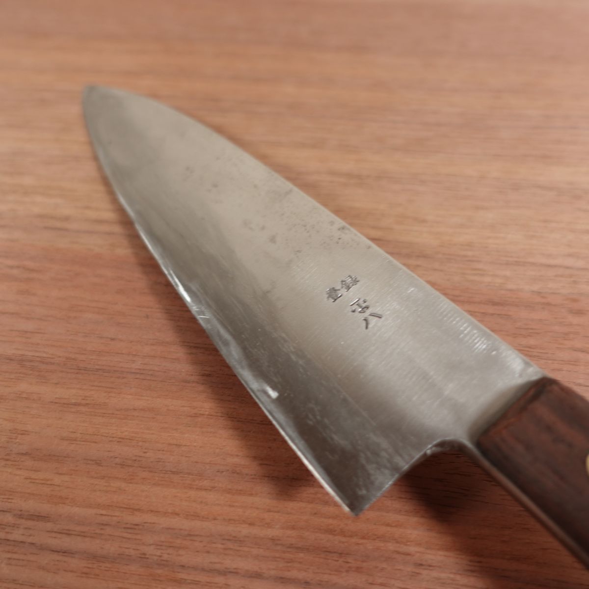 Heihachi Western-Style Deba Knife, Sharpened, Thick-Bladed, Double Bevel, Carbon Steel, 190mm
