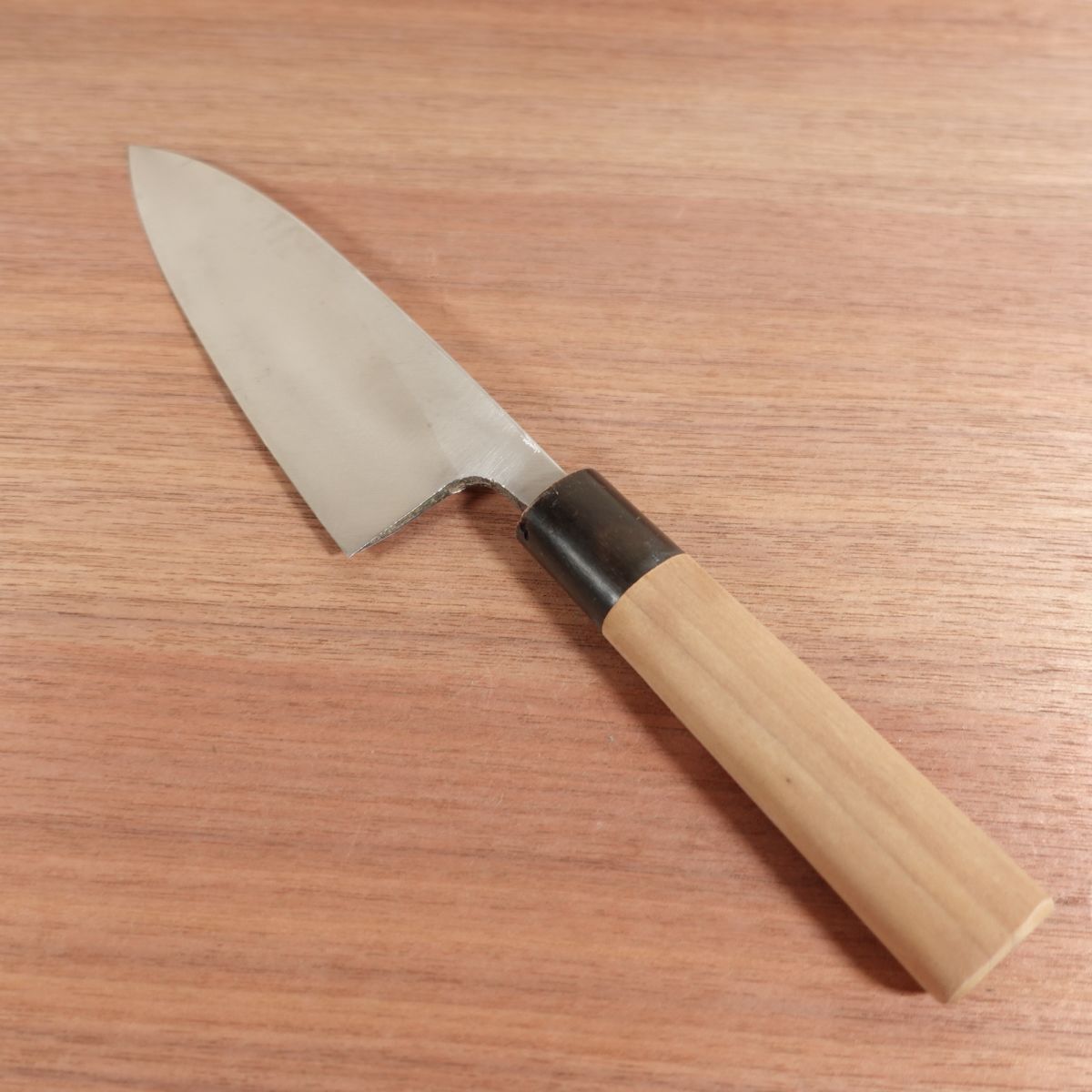 Ebisuya Deba Knife, Sharpened, Water Buffalo Handle, Carbon Steel, Single Bevel, 170mm