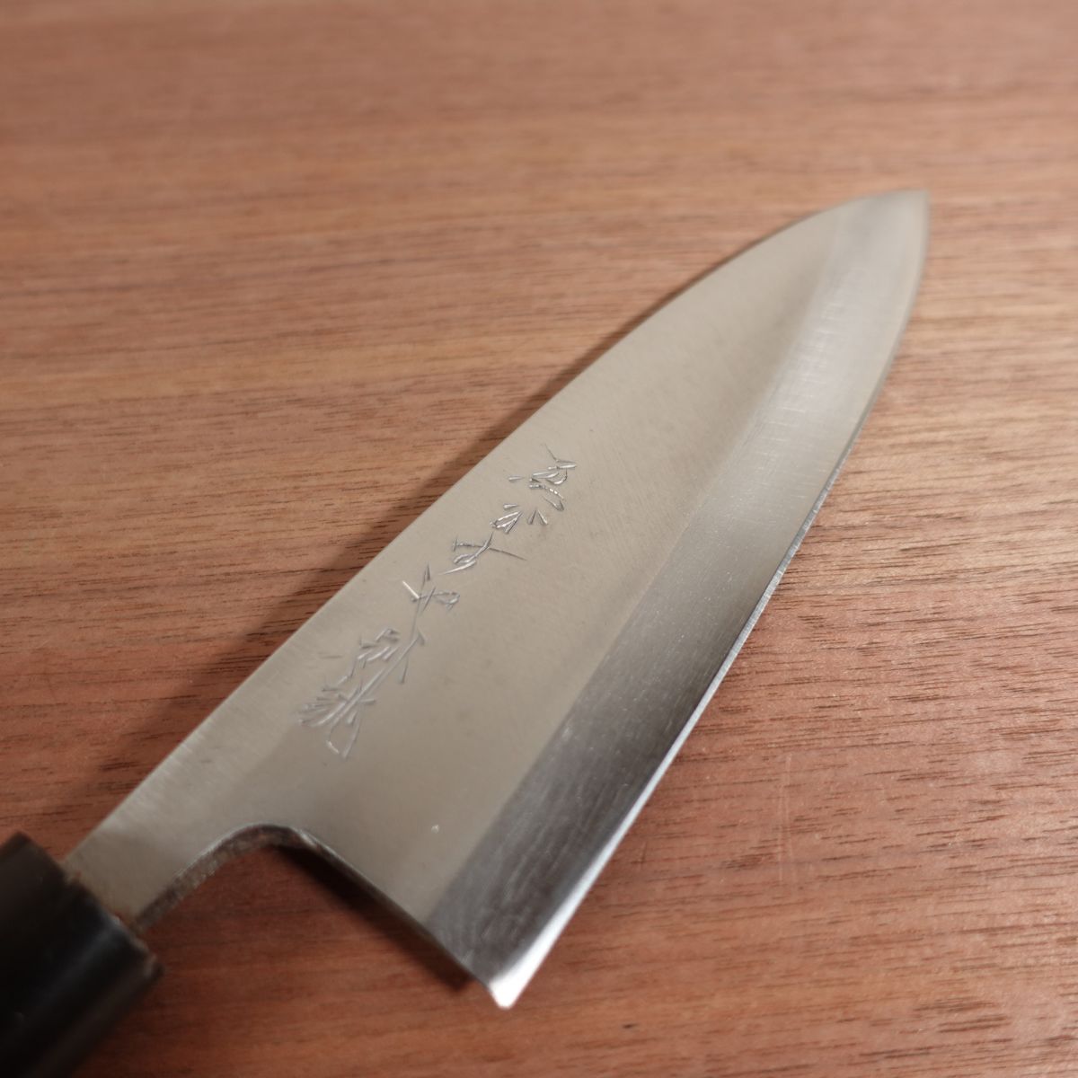 Ebisuya Deba Knife, Sharpened, Water Buffalo Handle, Carbon Steel, Single Bevel, 170mm