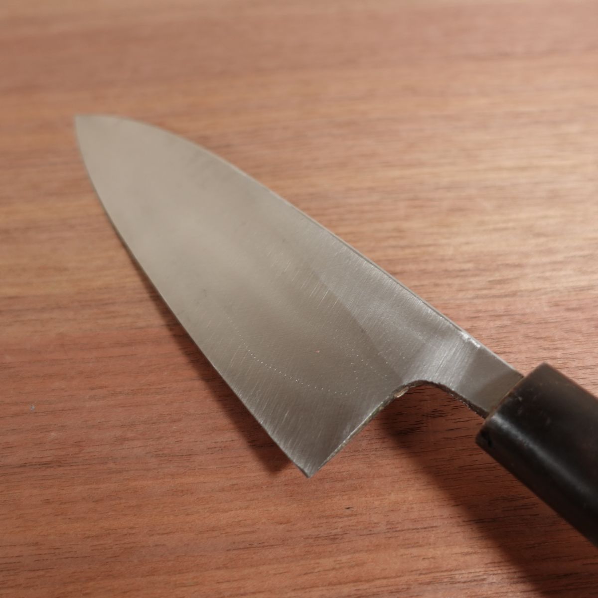 Ebisuya Deba Knife, Sharpened, Water Buffalo Handle, Carbon Steel, Single Bevel, 170mm