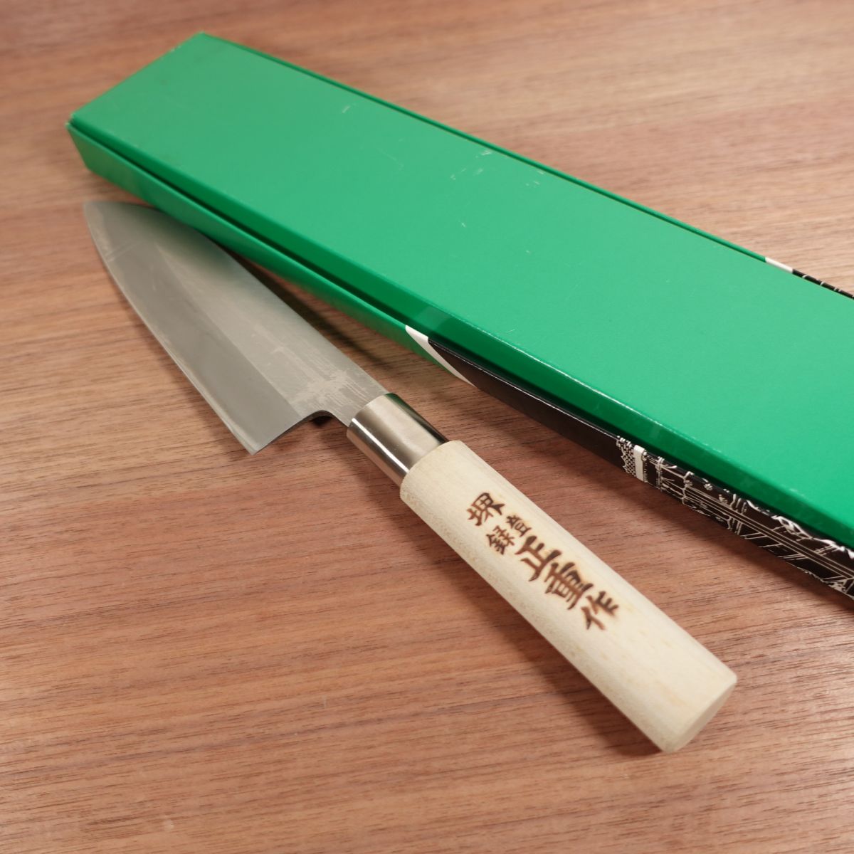 Sakai Toji Wa-Santoku Knife, Sharpened, Masashige, All-Purpose Knife, Box Included, Nearly Unused Stored Item, 185mm