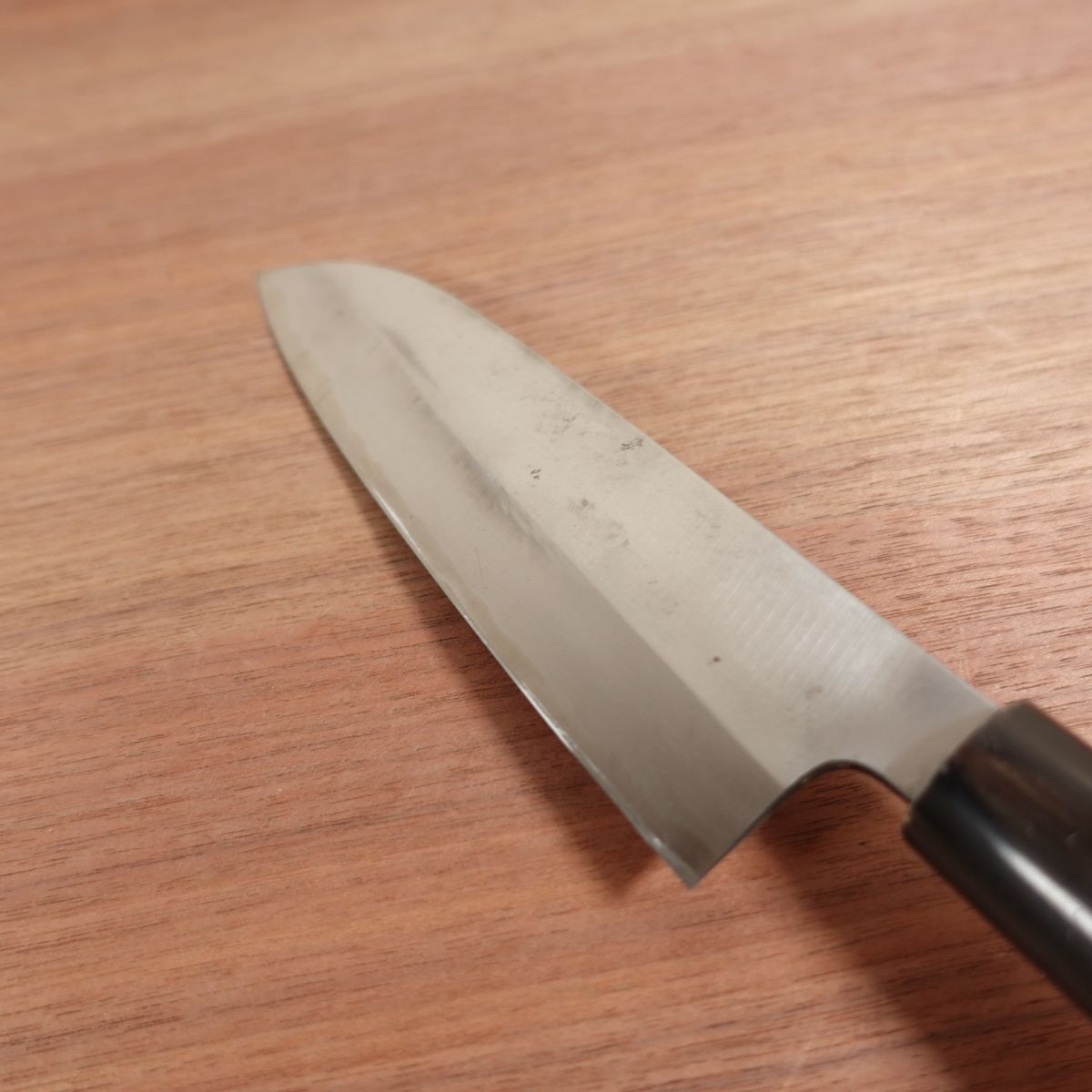 Sakai Koichi Santoku Knife, Sharpened, Water Buffalo Handle, All-Purpose Knife, Traditional Craftsman, 185mm