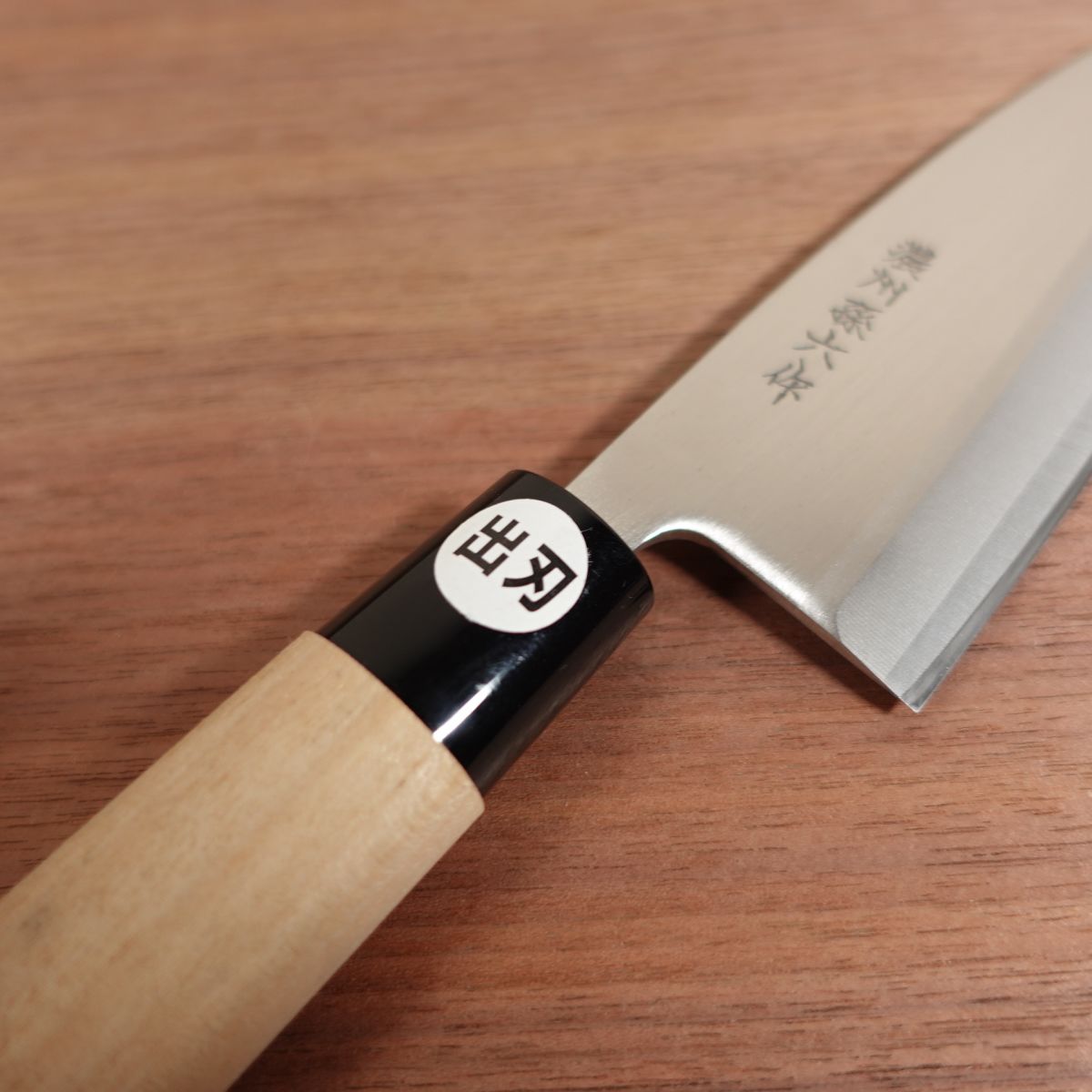 Noshu Magoroku Deba Knife, Sharpened, Stainless Steel, Single Bevel, Santoku-Like, Unused Stored Item, Protective Cover, 155mm