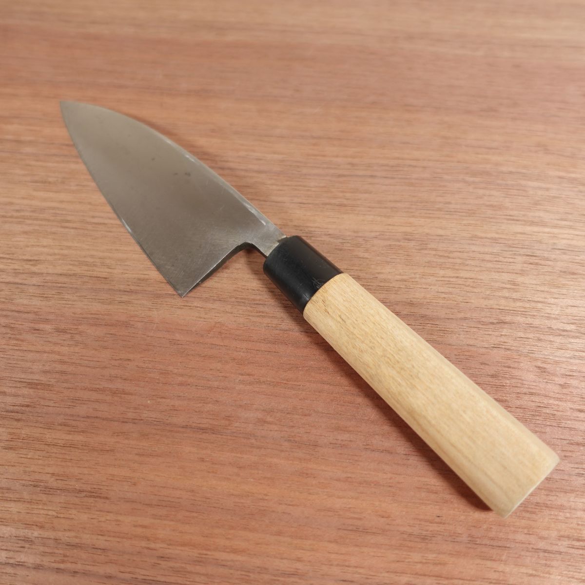 Sekihiro Ajikiri Knife, Sharpened, Ko-Deba, Ajikiri, Carbon Steel, Single Bevel, Nearly Unused Stored Item, 125mm