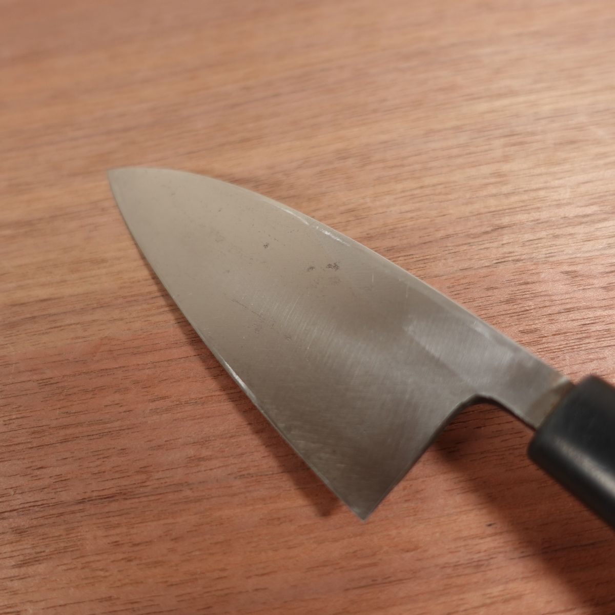 Sekihiro Ajikiri Knife, Sharpened, Ko-Deba, Ajikiri, Carbon Steel, Single Bevel, Nearly Unused Stored Item, 125mm