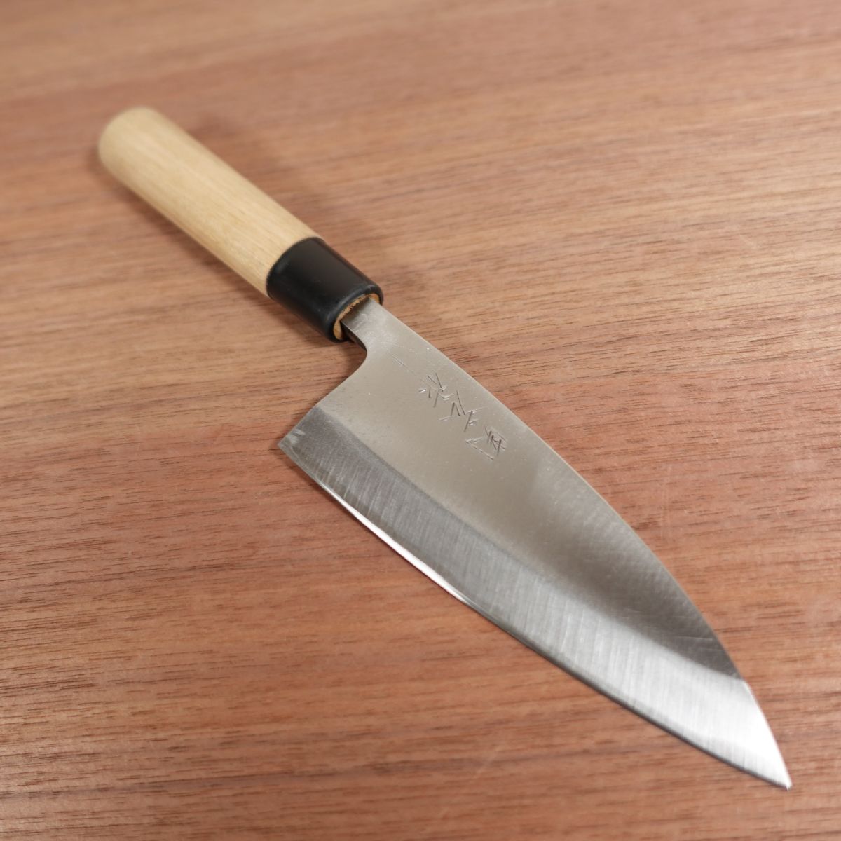 Sekihiro Ajikiri Knife, Sharpened, Ko-Deba, Ajikiri, Carbon Steel, Single Bevel, Nearly Unused Stored Item, 125mm