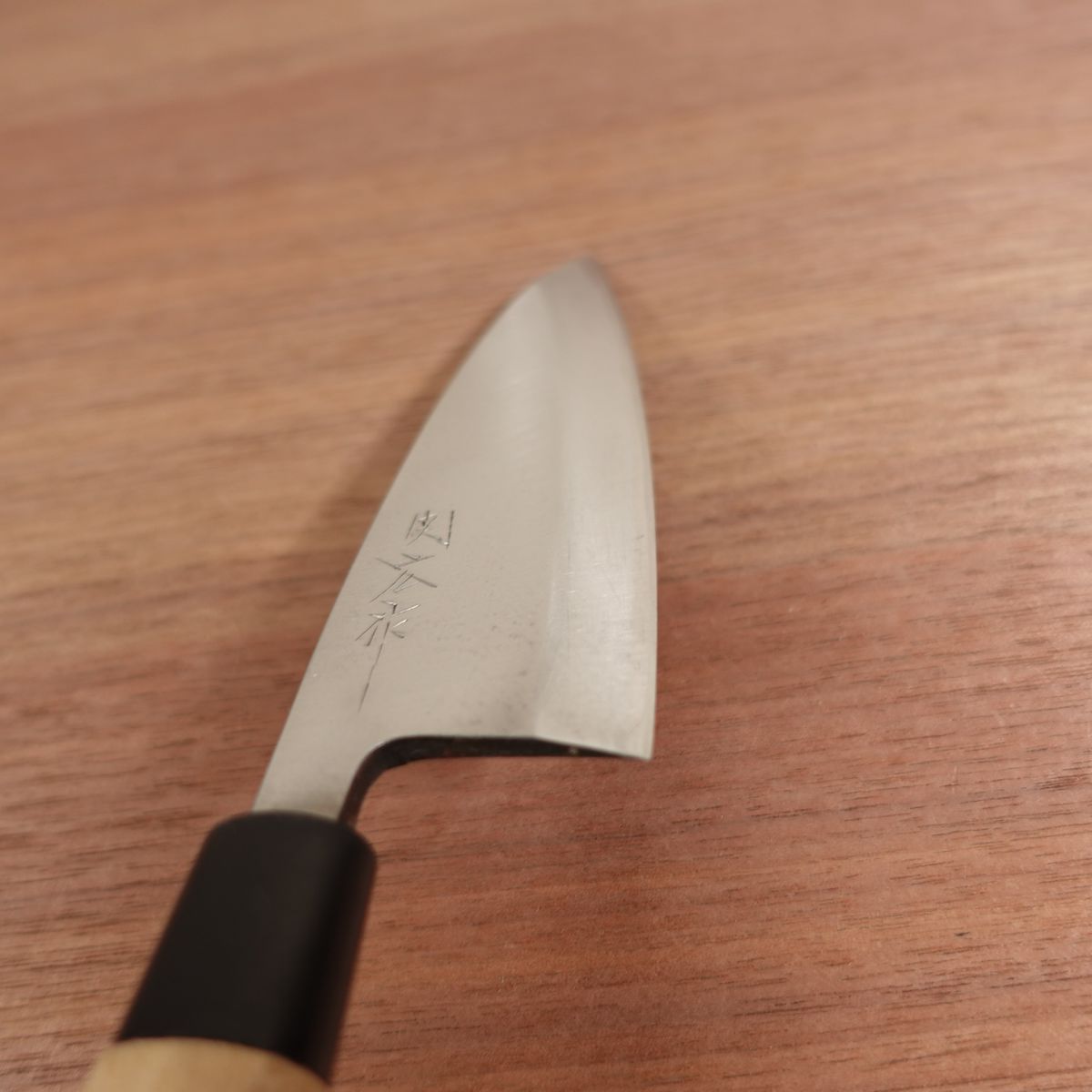 Sekihiro Ajikiri Knife, Sharpened, Ko-Deba, Ajikiri, Carbon Steel, Single Bevel, Nearly Unused Stored Item, 125mm