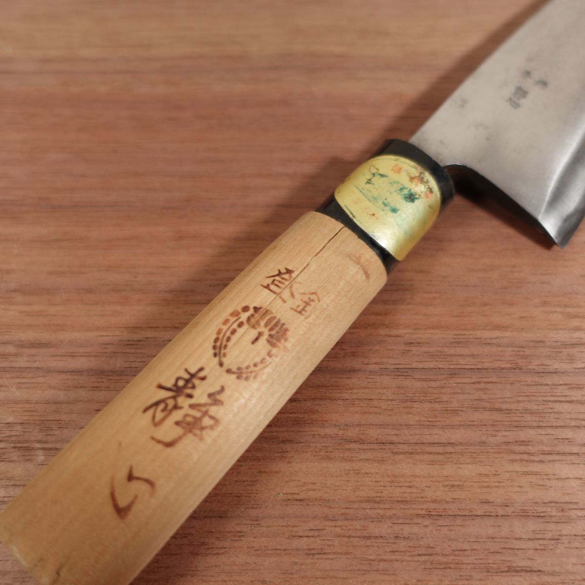 Shizugokoro Deba Knife, Sharpened, Small Ko-Deba, Carbon Steel, Single Bevel, Sticker on Handle, 140mm