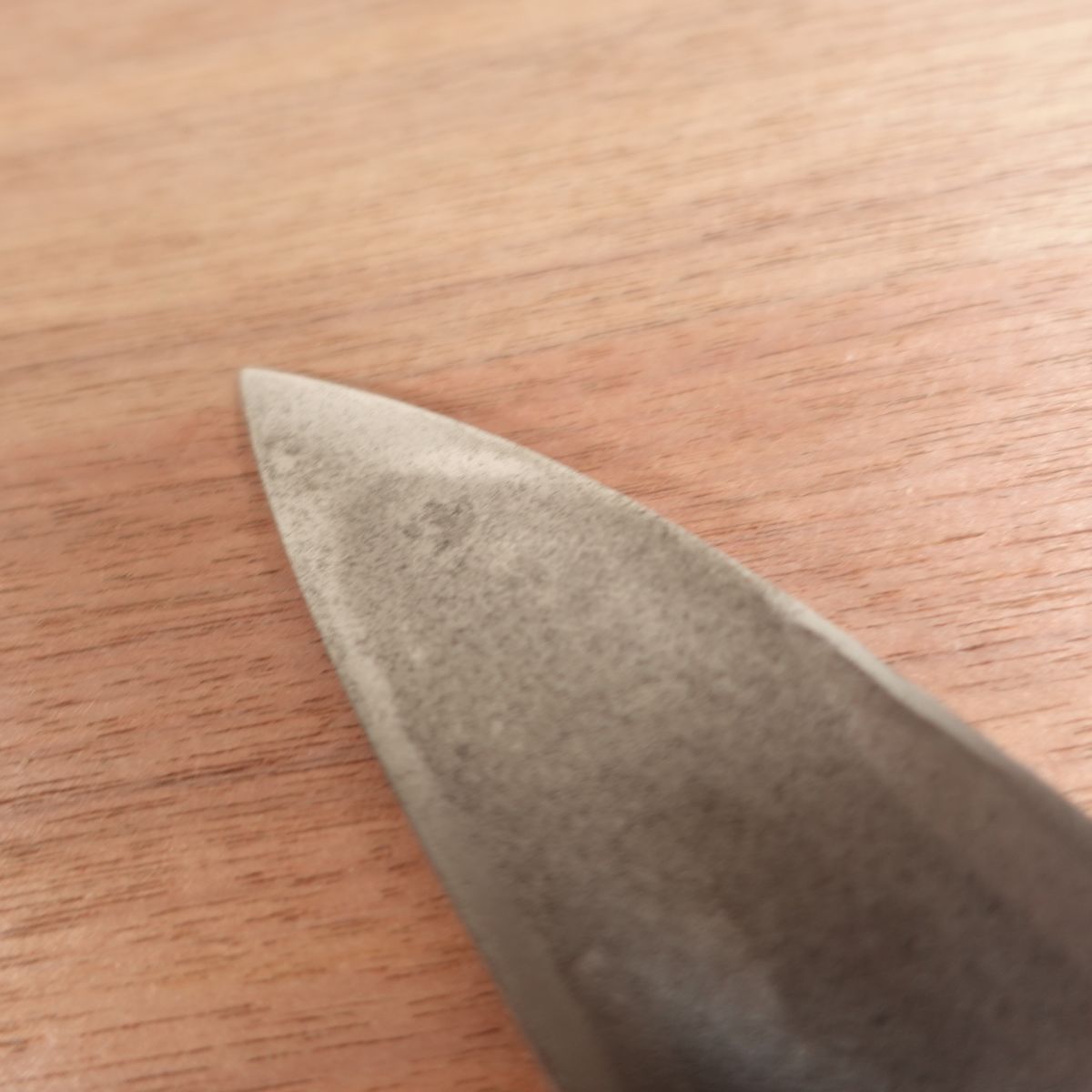 Shizugokoro Deba Knife, Sharpened, Small Ko-Deba, Carbon Steel, Single Bevel, Sticker on Handle, 140mm