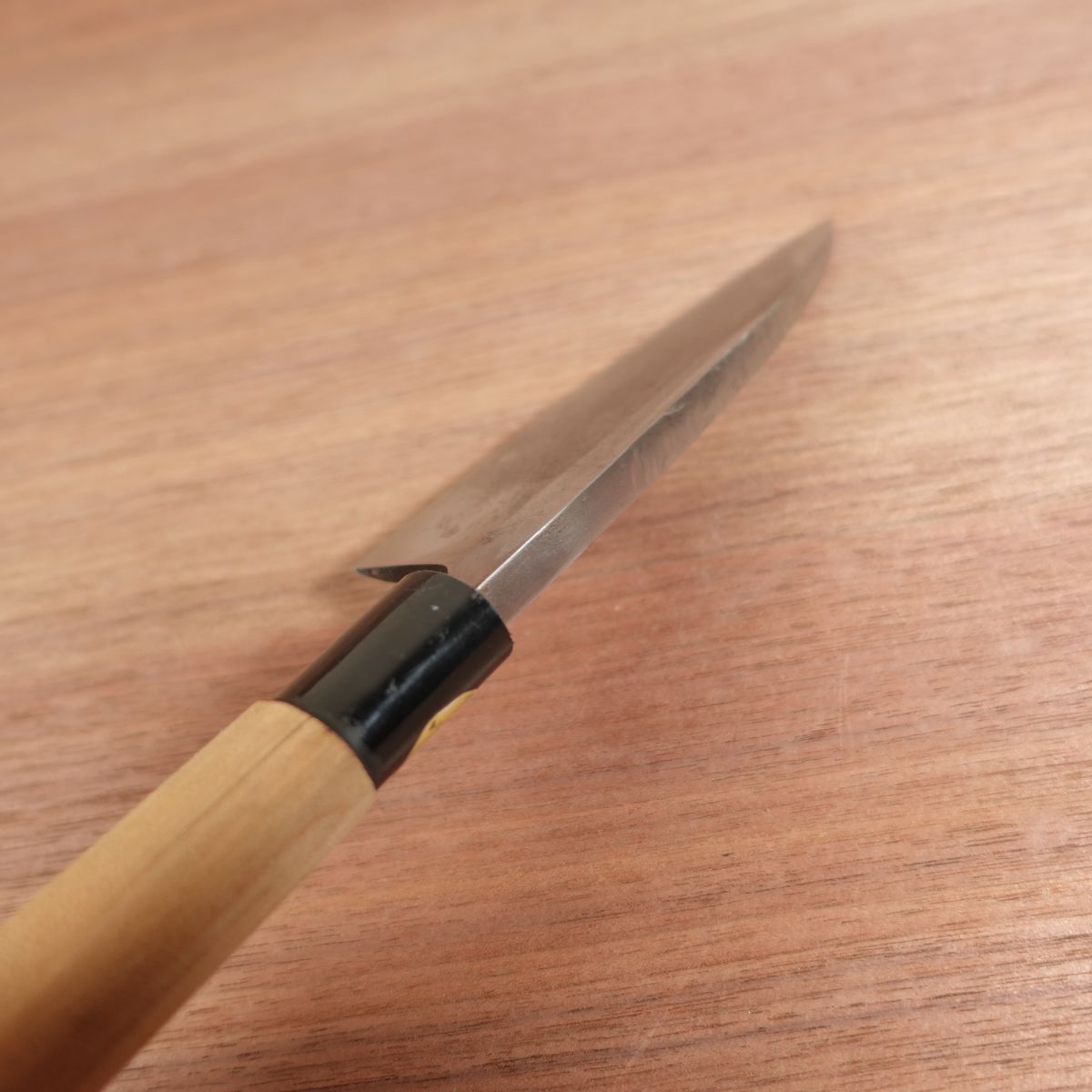 Shizugokoro Deba Knife, Sharpened, Small Ko-Deba, Carbon Steel, Single Bevel, Sticker on Handle, 140mm