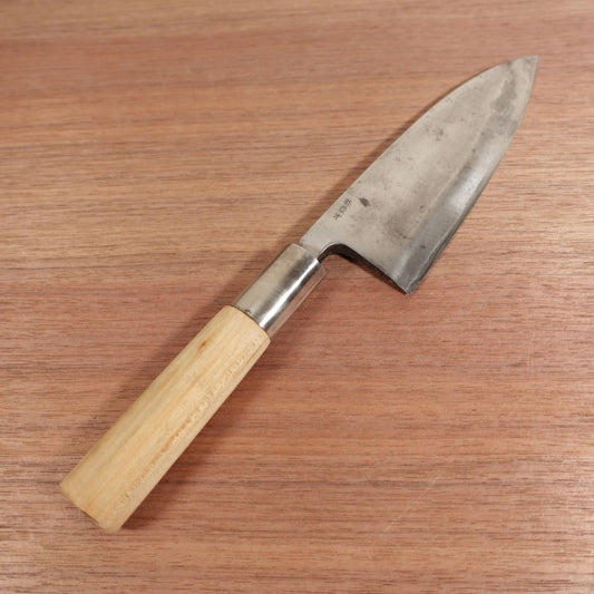 Notohikari Deba Knife, Sharpened, Heavy, Thick Blade, Single Bevel, Carbon Steel Bessaku, Sakai Notohikari, 150mm