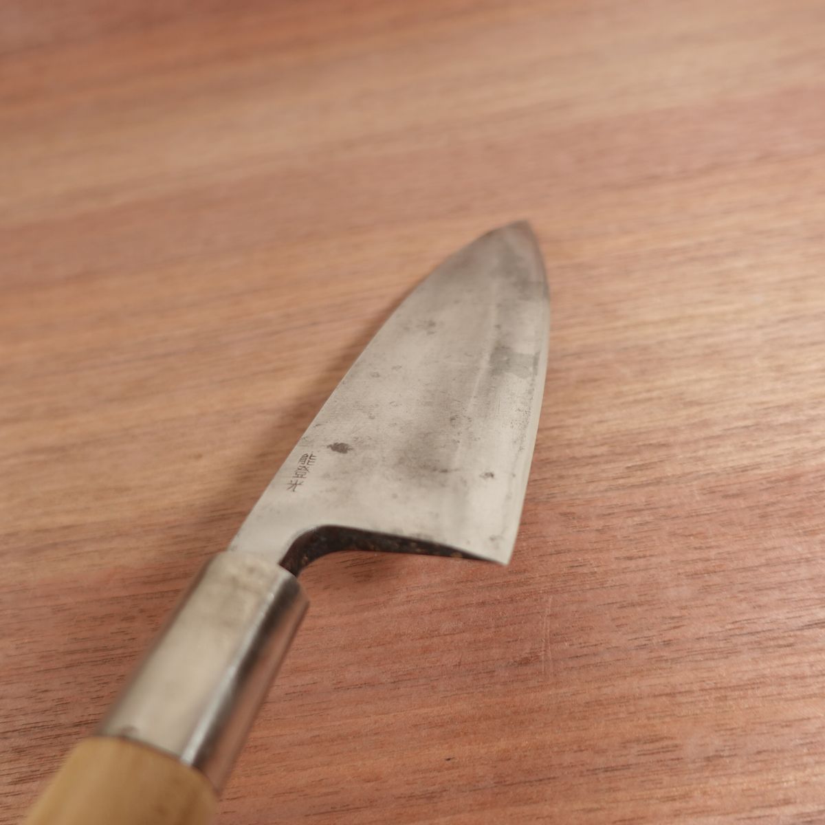 Notohikari Deba Knife, Sharpened, Heavy, Thick Blade, Single Bevel, Carbon Steel Bessaku, Sakai Notohikari, 150mm