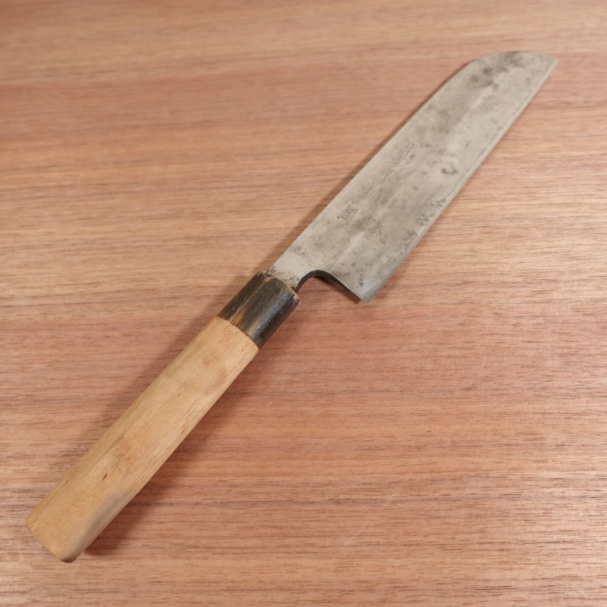 Sakai Takayuki Kama-Usuba, Sharpened, Aogami No. 2, Kansai-Style Usuba, Water Buffalo Handle, Yasuki Blue Steel, Carbon Steel, Single Bevel, 200mm