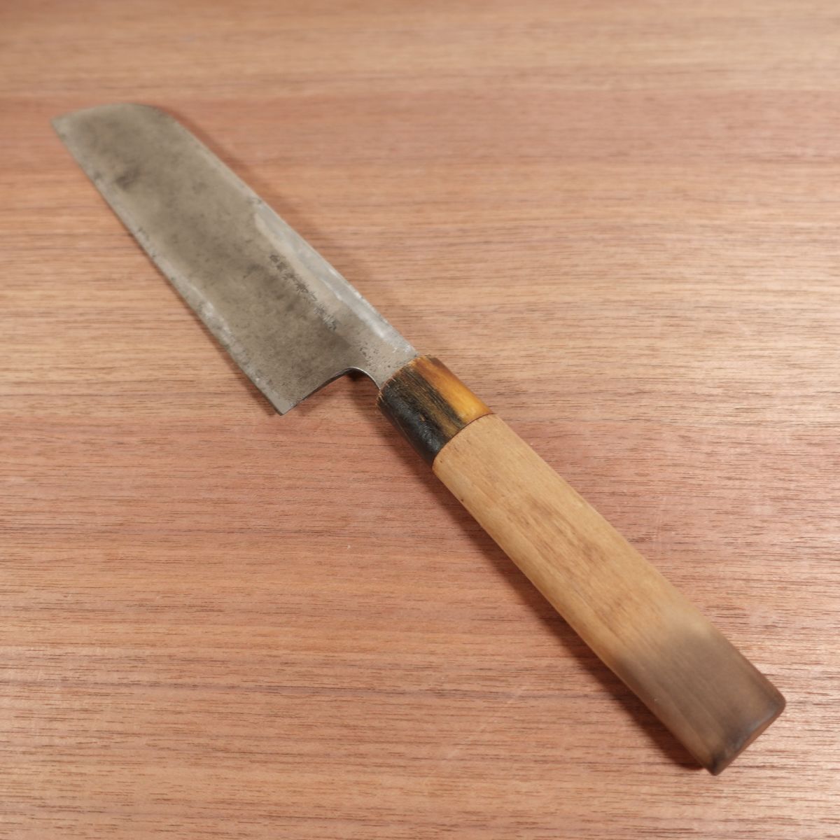 Sakai Takayuki Kama-Usuba, Sharpened, Aogami No. 2, Kansai-Style Usuba, Water Buffalo Handle, Yasuki Blue Steel, Carbon Steel, Single Bevel, 200mm