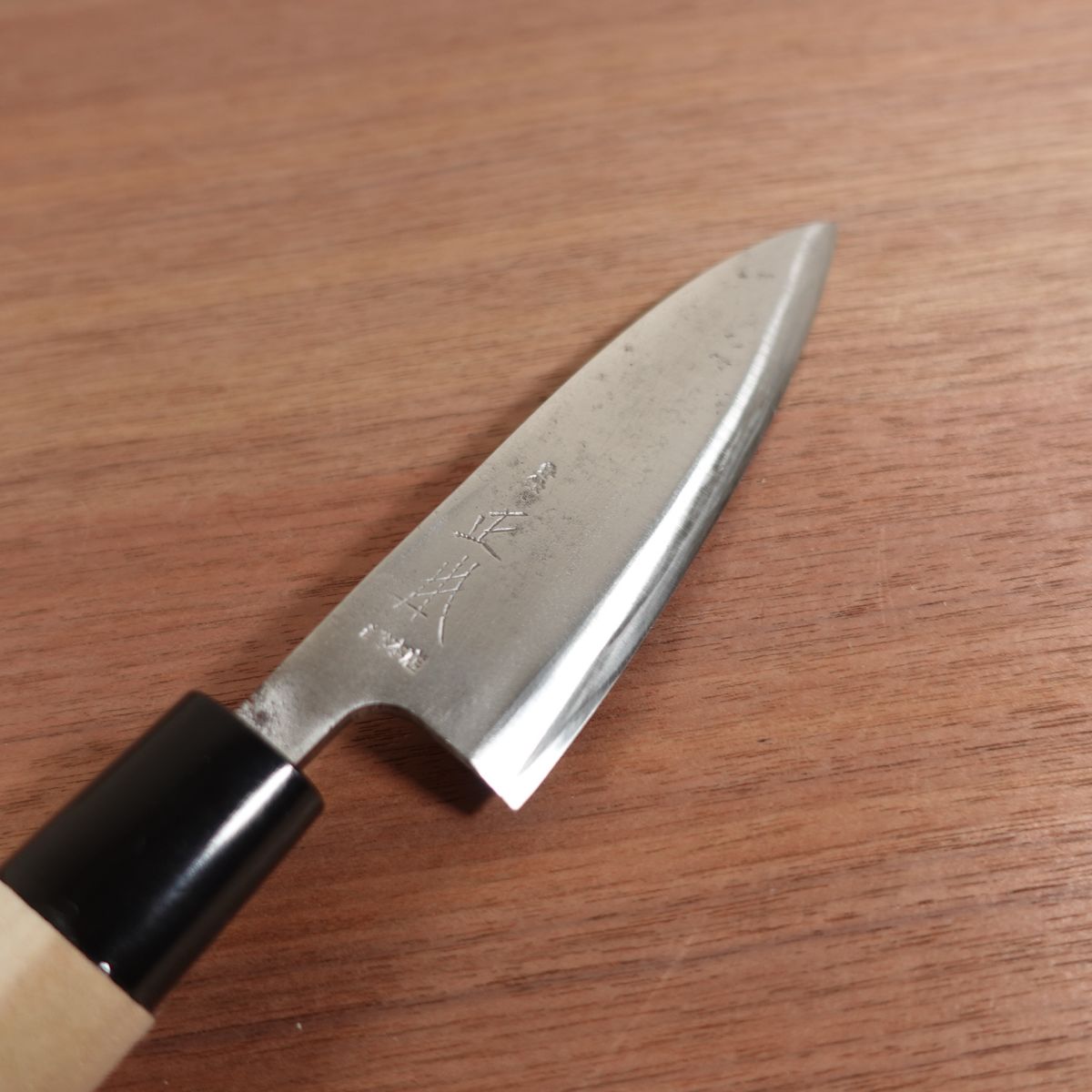 Masamoto Sohonten Ajikiri Ko-Deba Carbon Steel New Handle 135mm