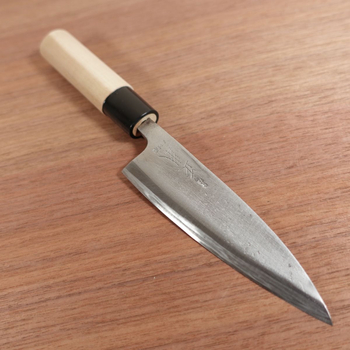 Masamoto Sohonten Ajikiri Ko-Deba Carbon Steel New Handle 135mm