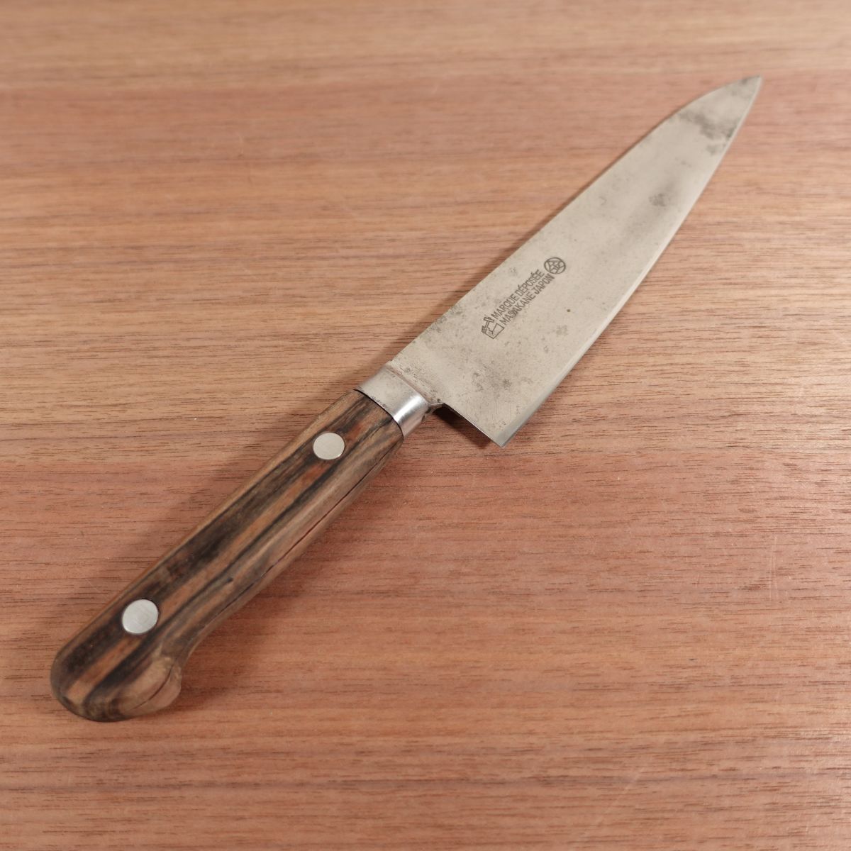 Minamoto Masakane Gyuto MASAKANE JAPON Carbon Steel Cracked Handle 185mm