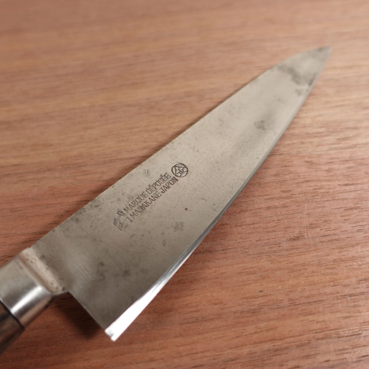 Minamoto Masakane Gyuto MASAKANE JAPON Carbon Steel Cracked Handle 185mm