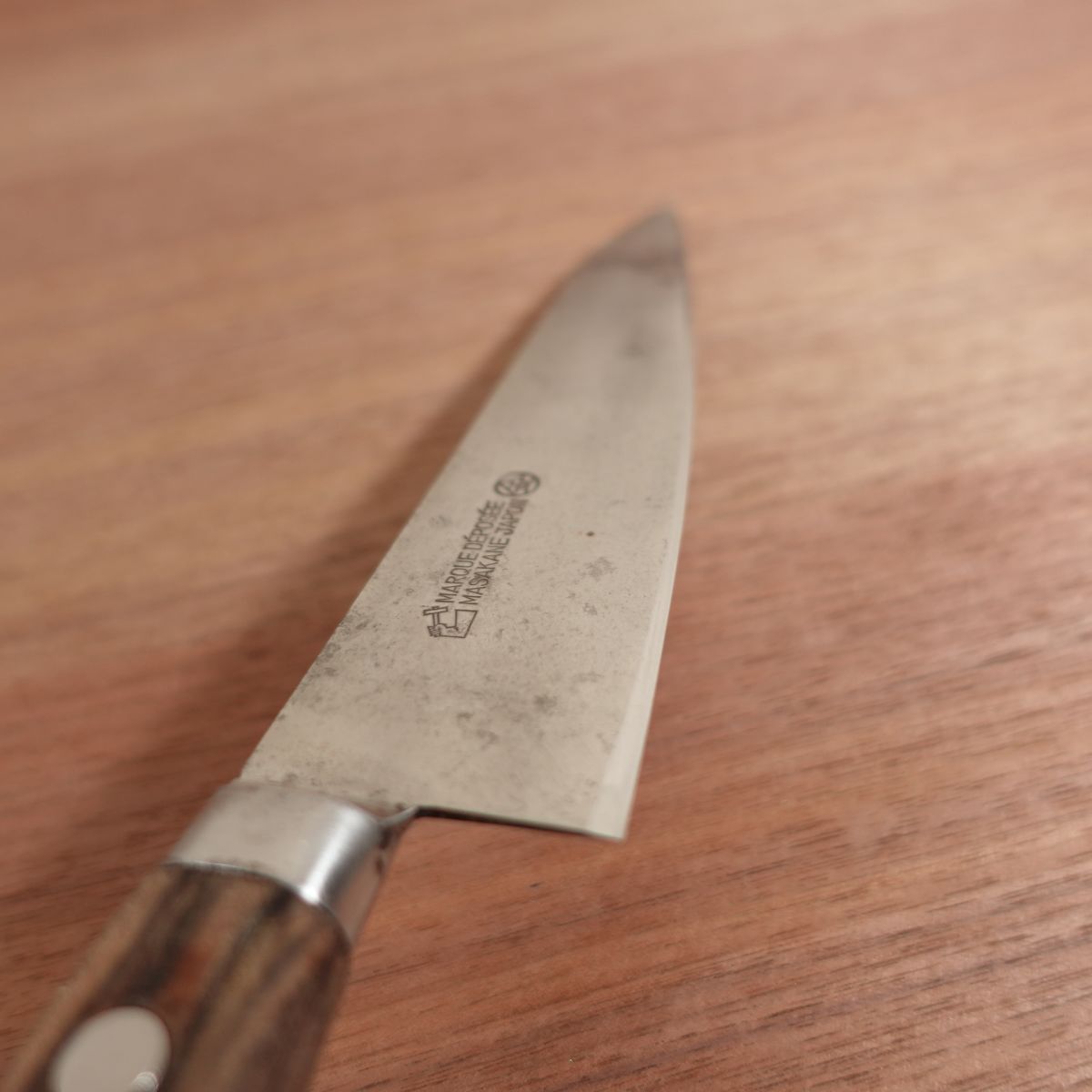 Minamoto Masakane Gyuto MASAKANE JAPON Carbon Steel Cracked Handle 185mm