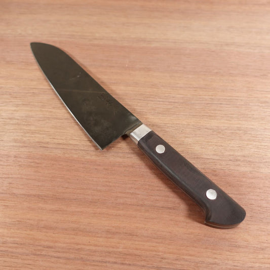 [HYPER REBORN] Izutsuki Kiya Santoku Black Oxide Finish #3 Carbon Steel 180mm