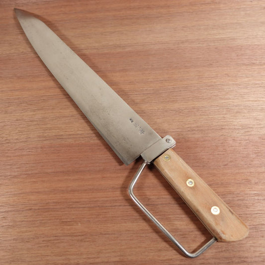 Soichiro Gyuto, Sharpened, Chef Knife, Tokyo, All-Purpose Knife, Removable Knuckle Guard, Carbon Steel, Double Bevel, 355mm
