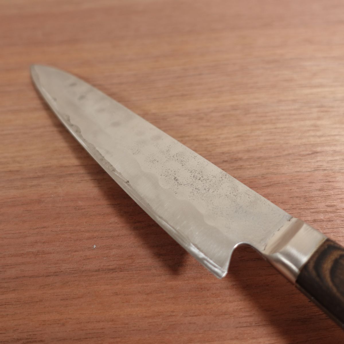 Fujiwara Teruyasu Gyuto, Sharpened, Hammered and Nashiji Finish, Laminated Steel, 175mm